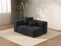 Matrix 1-Seater Black Small Space Single Sofa | 1-Piece, Linen Fabric, Living Room Accent