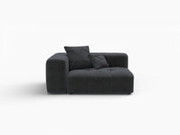 Matrix 1-Seater Black Small Space Single Sofa | 1-Piece, Linen Fabric, Living Room Accent
