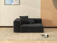 Matrix 1-Seater Black Small Space Single Sofa | 1-Piece, Linen Fabric, Living Room Accent