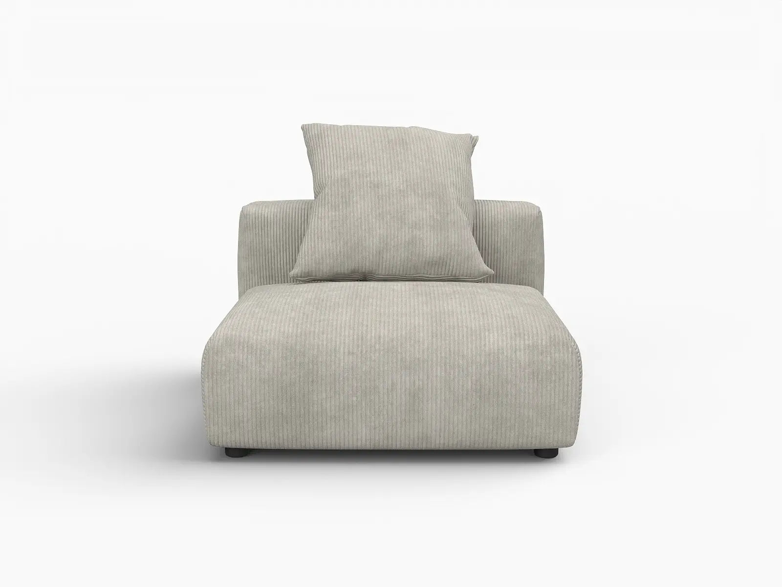 Sofá Individual Matriz de 1 Plaza Gris | 1 pieza, tela de pana, decorativo para sala de estar, fundas de cojín lavables