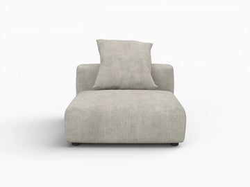Matrix Modern Modular Sofa Covers | Grey Corduroy Sofa Covers for 1-Seater