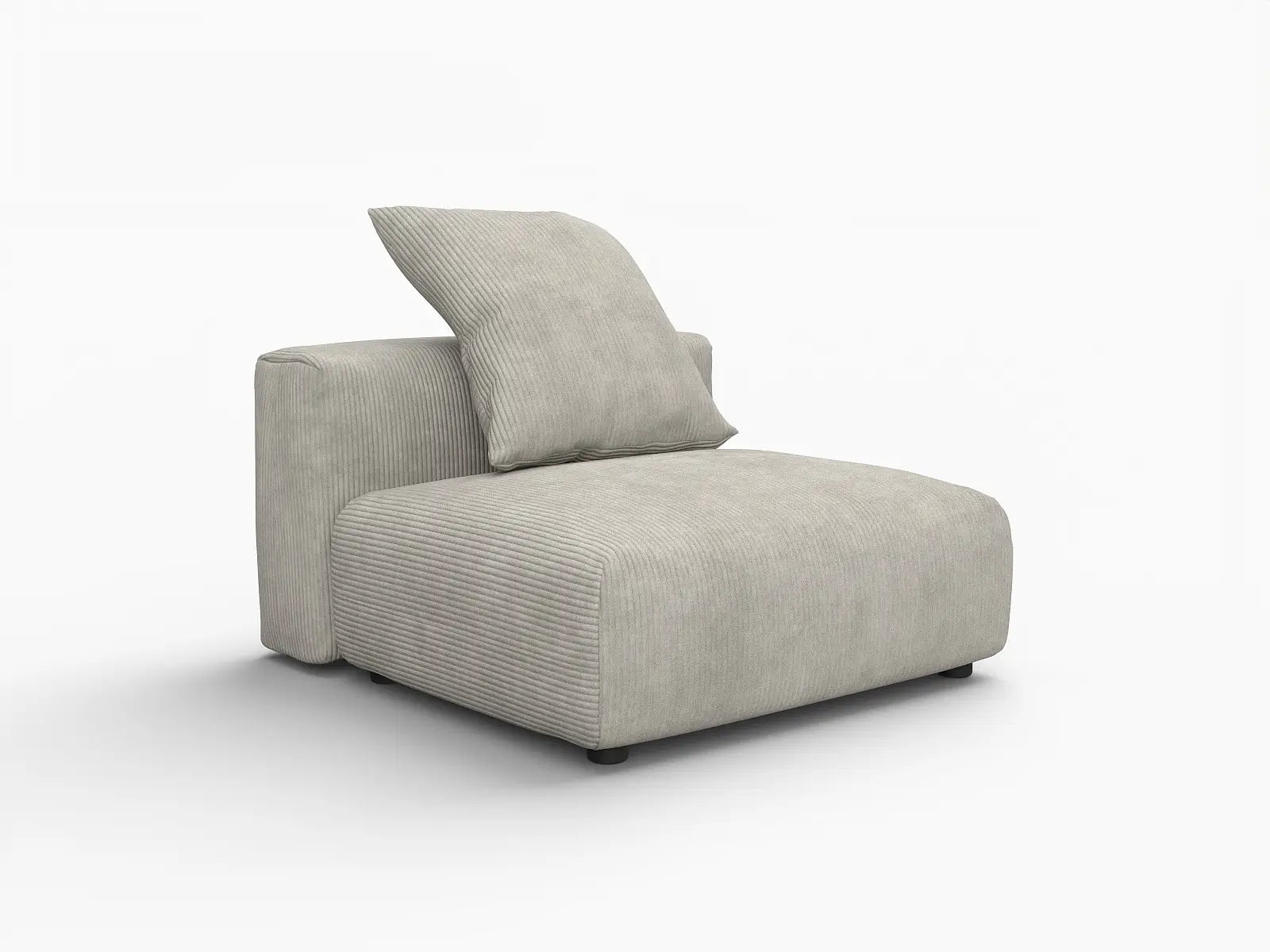 Sofá Individual Matriz de 1 Plaza Gris | 1 pieza, tela de pana, decorativo para sala de estar, fundas de cojín lavables