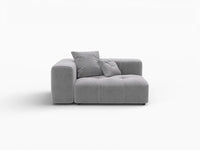 Matrix 1-Seater Light Grey Linen Single Sofa | 1-Piece, Living Room Accent, Contemporary Style