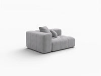 Matrix 1-Seater Light Grey Linen Single Sofa | 1-Piece, Living Room Accent, Contemporary Style