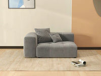 Matrix 1-Seater Light Grey Linen Single Sofa | 1-Piece, Living Room Accent, Contemporary Style