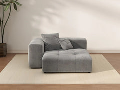 Matrix 1-Seater Light Grey Small Space Single Sofa | 1-Piece, Linen Fabric, Living Room Accent