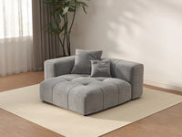 Matrix 1-Seater Light Grey Small Space Single Sofa | 1-Piece, Linen Fabric, Living Room Accent