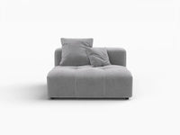 Sofá Individual Matrix de 1 Plaza, Gris Claro, para Espacios Pequeños | 1 pieza, Tela de Lino, Decoración de Sala de Estar