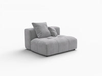 Sofá Individual Matrix de 1 Plaza, Gris Claro, para Espacios Pequeños | 1 pieza, Tela de Lino, Decoración de Sala de Estar