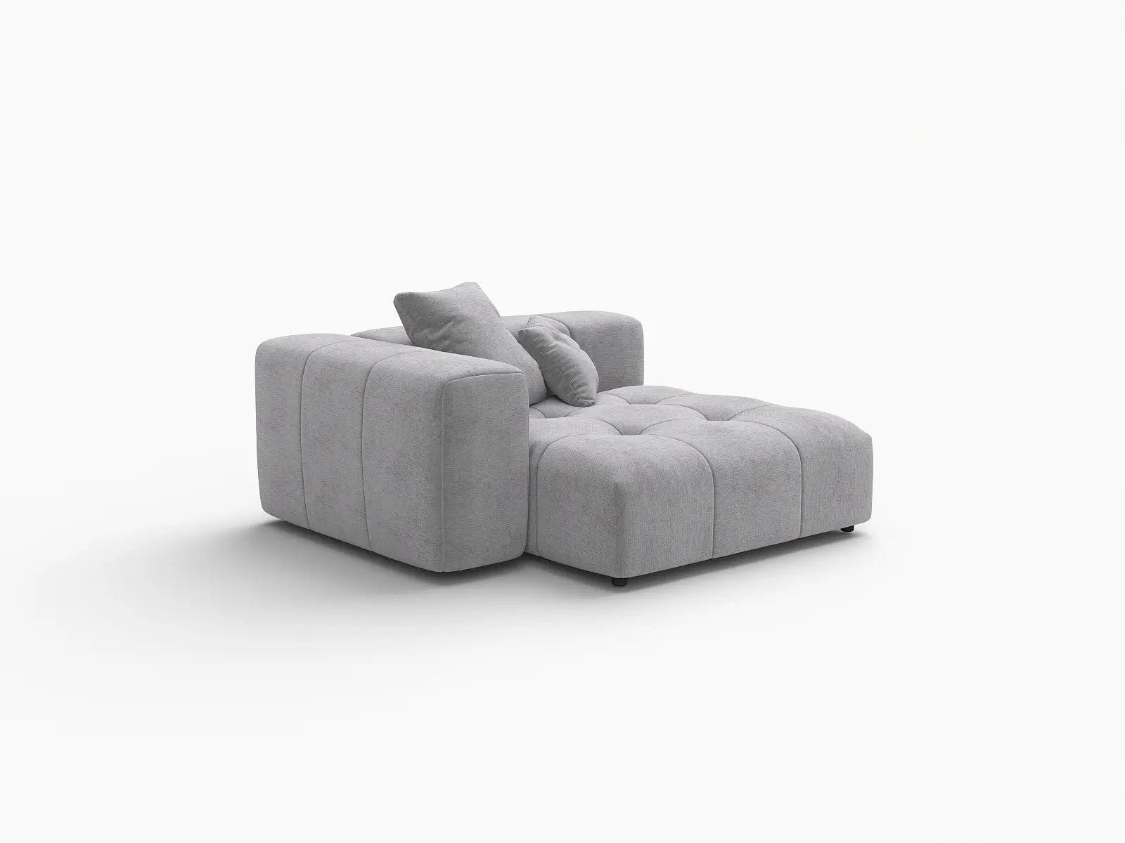 Matrix 1-Seater Light Grey Small Space Single Sofa | 1-Piece, Linen Fabric, Living Room Accent