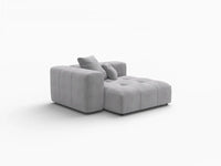 Matrix 1-Seater Light Grey Small Space Single Sofa | 1-Piece, Linen Fabric, Living Room Accent