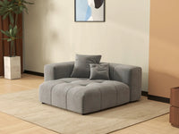 Matrix 1-Seater Light Grey Small Space Single Sofa | 1-Piece, Linen Fabric, Living Room Accent