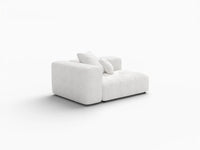 Matrix 1-Seater White Linen Single Sofa | 1-Piece, Living Room Accent, Small Space