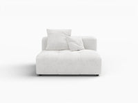Matrix 1-Seater White Small Space Single Sofa | 1-Piece, Linen Fabric, Living Room Accent
