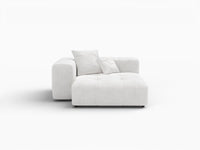 Matrix 1-Seater White Small Space Single Sofa | 1-Piece, Linen Fabric, Living Room Accent