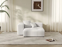 Matrix 1-Seater White Small Space Single Sofa | 1-Piece, Linen Fabric, Living Room Accent
