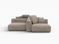 Matrix Modern Modular Sofa Covers | Brown Corduroy Sofa Covers for 2-Seater with 2-Ottoman