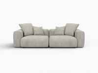 Matrix 2-Seater Grey Loveseat | 2-Piece, Corduroy Fabric, Small Space Seating, Washable Cushion Covers