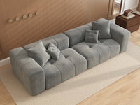 Matrix 2-Seater Light Grey Small Space Loveseat | 2-Piece, Linen Fabric