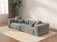 Matrix 2-Seater Light Grey Small Space Loveseat | 2-Piece, Linen Fabric