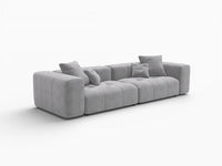 Matrix 2-Seater Light Grey Small Space Loveseat | 2-Piece, Linen Fabric