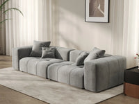 Matrix 2-Seater Light Grey Small Space Loveseat | 2-Piece, Linen Fabric