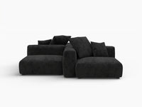Matrix Modern Modular Sofa Covers | Black Corduroy Sofa Covers for 2-Seater with 2-Ottoman