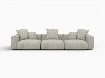 Matrix Modern Modular Sofa Covers | Grey Corduroy Sofa Covers for 3-Seater