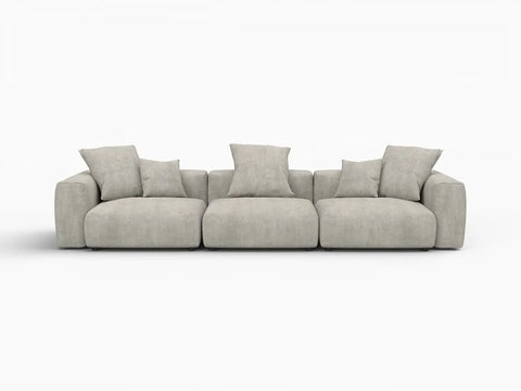 Matrix Modern Modular Sofa Covers | Grey Corduroy Sofa Covers for 3-Seater