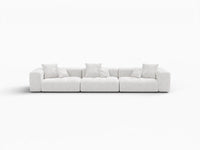Matrix 3-Seater White Linen Couch Sectional | 3-Piece, Stylish Design