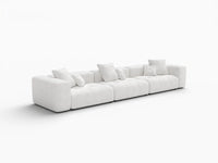 Matrix 3-Seater White Linen Couch Sectional | 3-Piece, Stylish Design