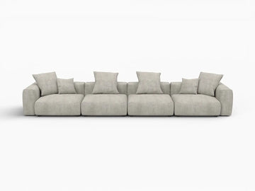 Matrix Modern Modular Sofa Covers | Grey Corduroy Sofa Covers for 4-Seater