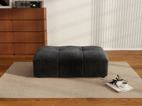 Puf Matrix Negro | 1 pieza (incluye 1 puf), tela de lino