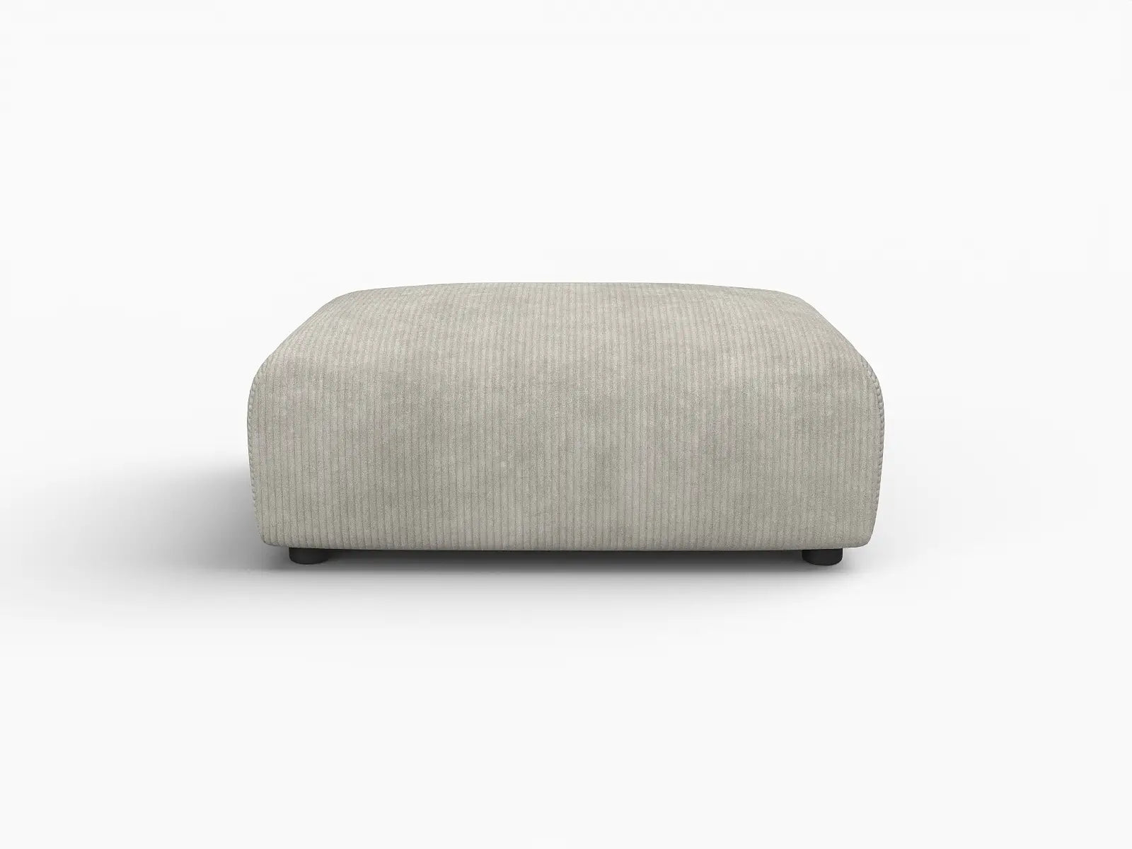 Puf Matrix Gris | 1 pieza (incluye 1 puf), tela de pana, accesorio de sala, fundas de cojín lavables