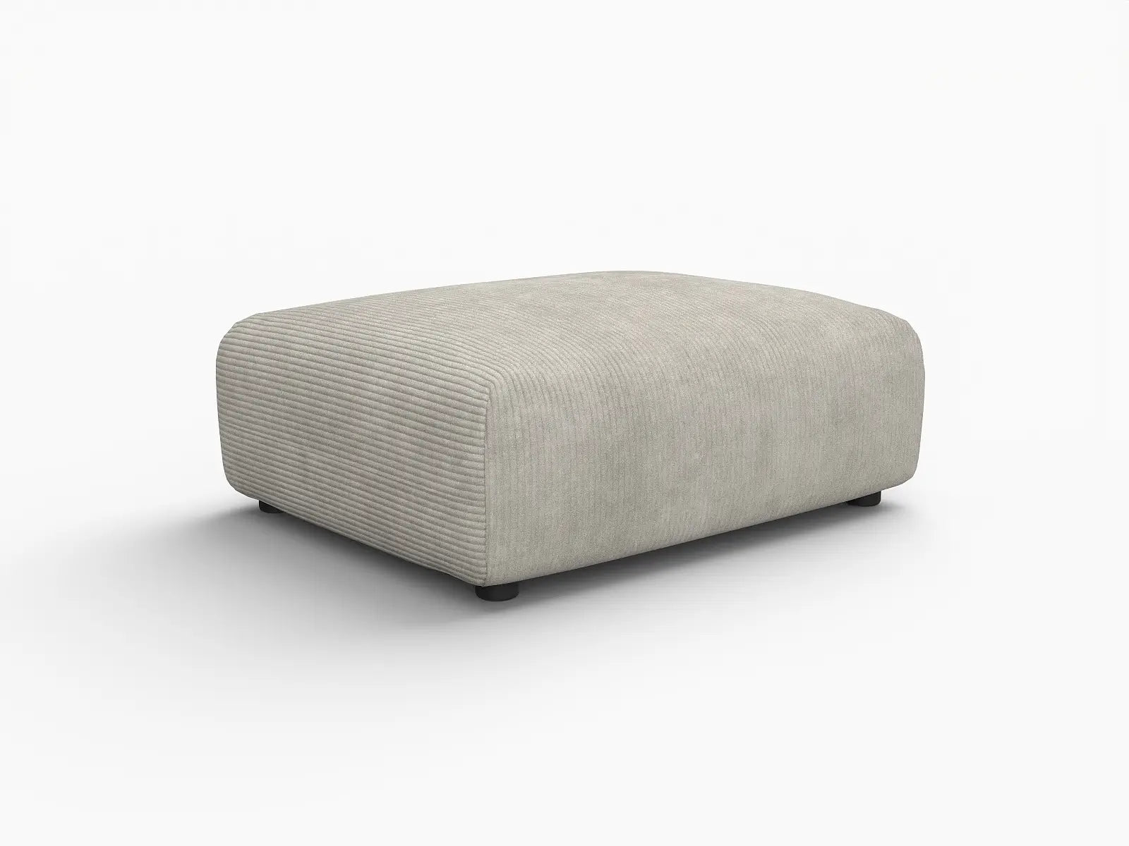 Puf Matrix Gris | 1 pieza (incluye 1 puf), tela de pana, accesorio de sala, fundas de cojín lavables