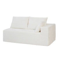 Sofás seccionales Matrix Nook | Sofás seccionales de 3 piezas en forma de L de pana beige de 3 plazas