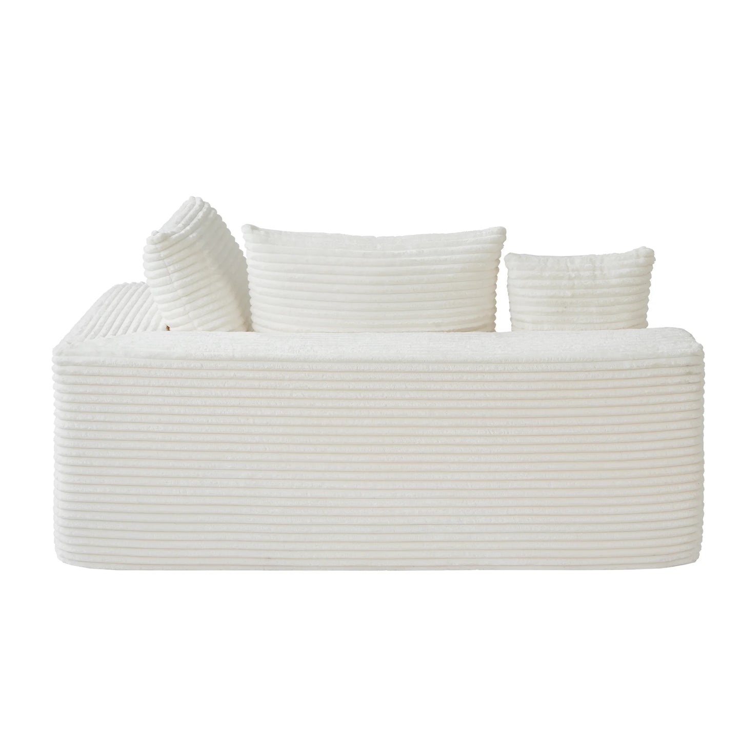 Sofás seccionales Matrix Nook | Sofás seccionales de 3 piezas en forma de L de pana beige de 3 plazas