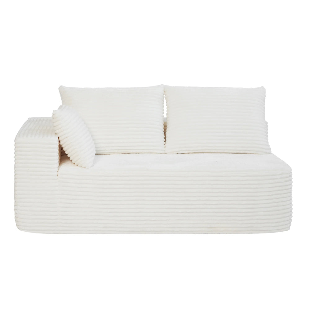 Sofás seccionales Matrix Nook | Sofás seccionales de 3 piezas en forma de L de pana beige de 3 plazas