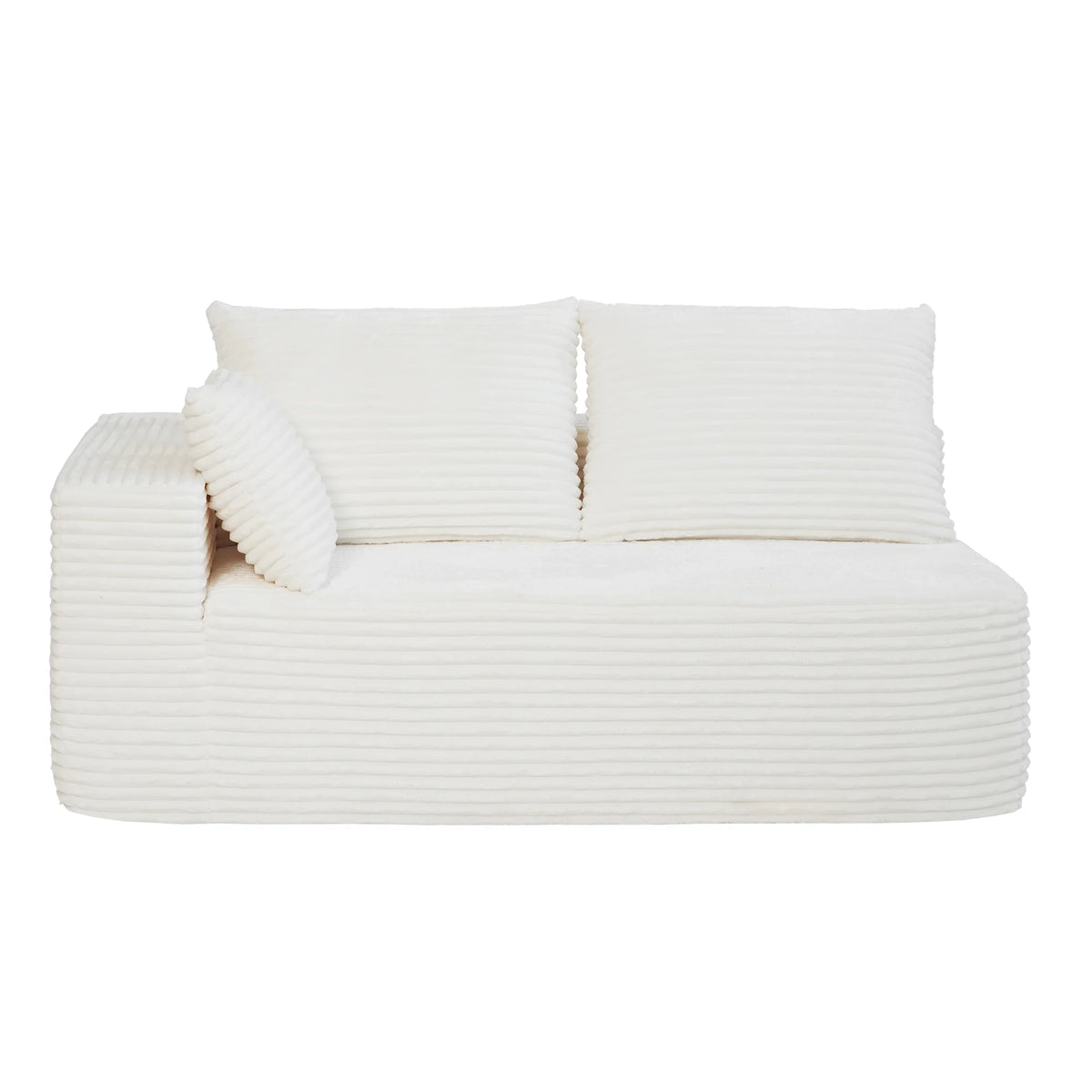 Matrix 8-Seater beige Modular U-Shaped Sectionals | 4-Piece, Corduroy Fabric, Large Space