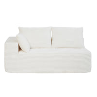 Sofás seccionales Matrix Nook | Sofás seccionales de 3 piezas en forma de L de pana beige de 3 plazas