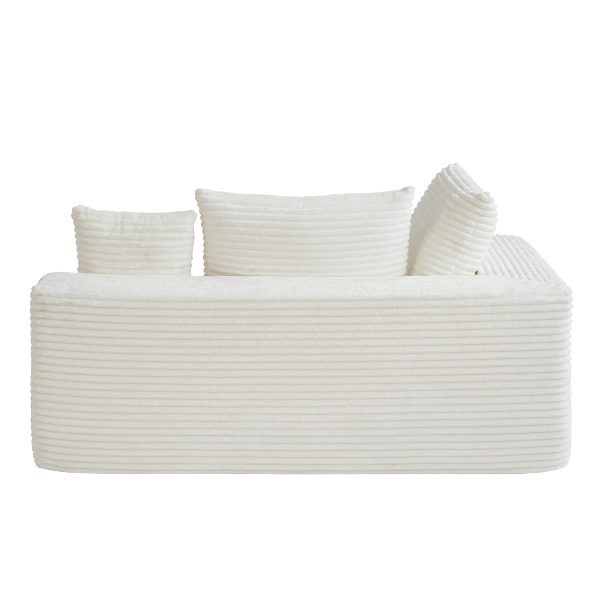 Matrix 8-Seater beige Modular U-Shaped Sectionals | 4-Piece, Corduroy Fabric, Large Space