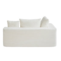 Sofás seccionales Matrix Nook | Sofás seccionales de 3 piezas en forma de L de pana beige de 3 plazas