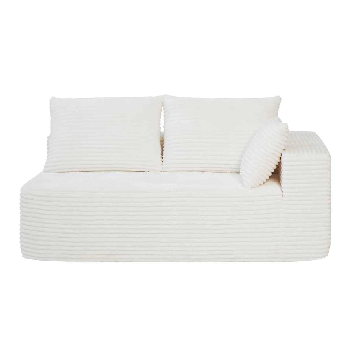 Matrix 8-Seater beige Modular U-Shaped Sectionals | 4-Piece, Corduroy Fabric, Large Space