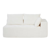 Sofás seccionales Matrix Nook | Sofás seccionales de 3 piezas en forma de L de pana beige de 3 plazas