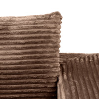 Sofás seccionales Matrix Nook | Sofás seccionales en forma de L de 3 piezas en pana marrón de 3 plazas