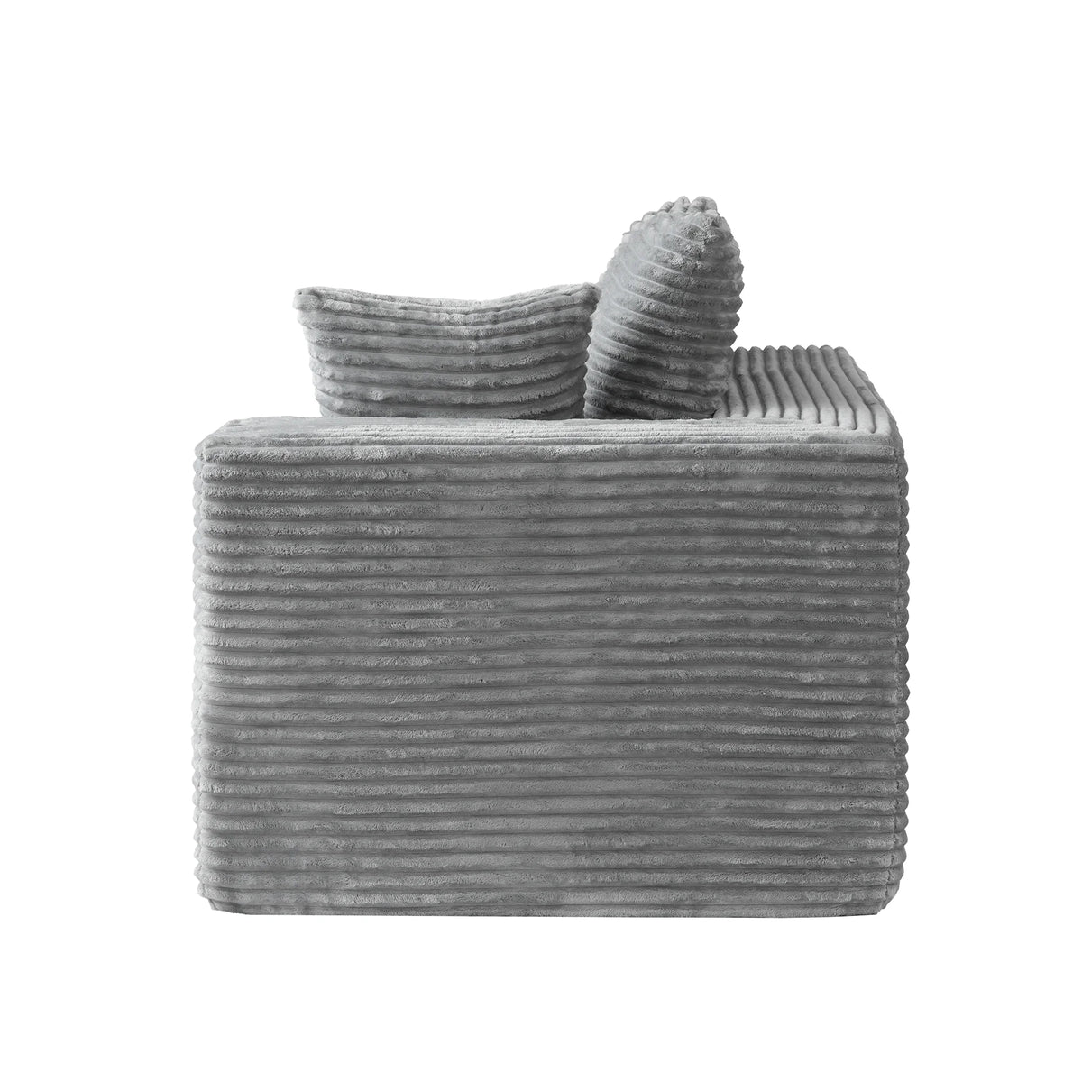 Matrix Nook Sectional Sofas | 2-Piece Corduroy Light Grey L-Shaped Sectionals 2-Seater