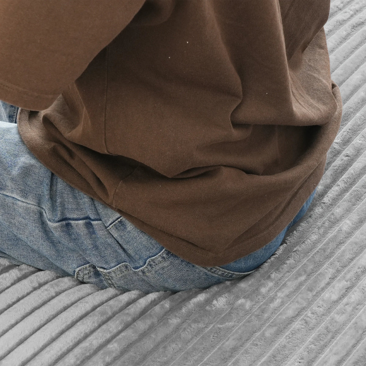 Matrix Nook Sectional Sofas | 2-Piece Corduroy Light Grey L-Shaped Sectionals 2-Seater