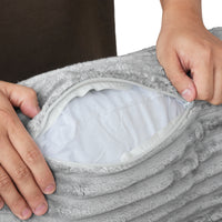 Sofás seccionales Matrix Nook | Sofás seccionales de 3 piezas en forma de L de pana gris claro de 3 plazas