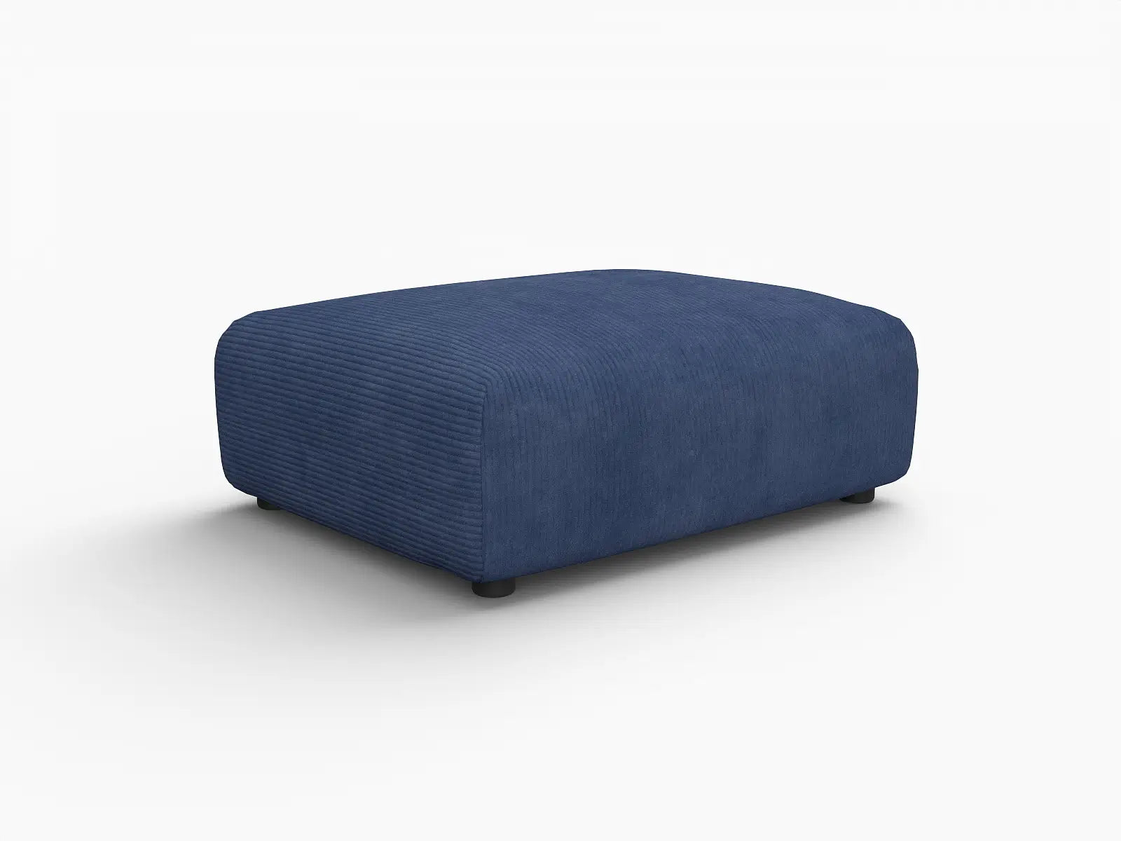 Puf Matrix en Pana Azul | 1 Pieza (Incluye 1 Puf), Acento para Sala de Estar, Fácil de Limpiar, Estilo Moderno
