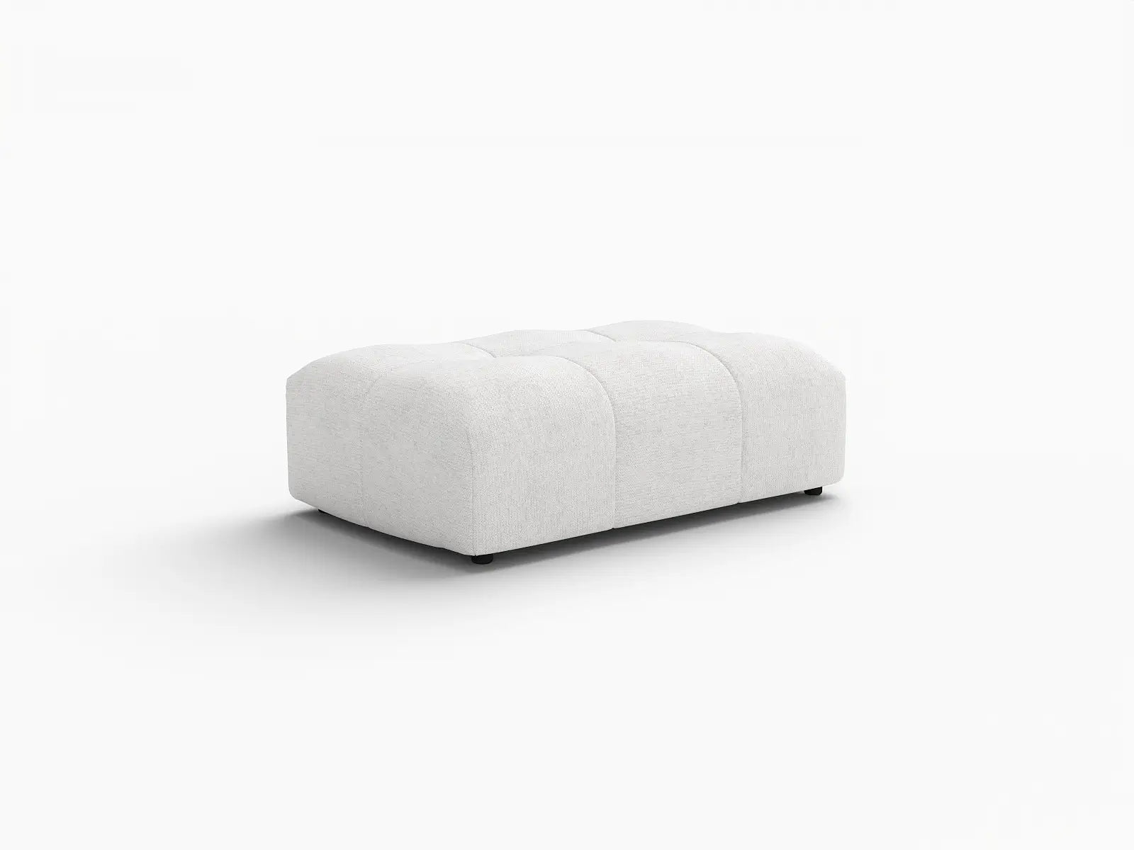 Puf Matrix de lino blanco | 1 pieza (incluye 1 puf), diseño modular